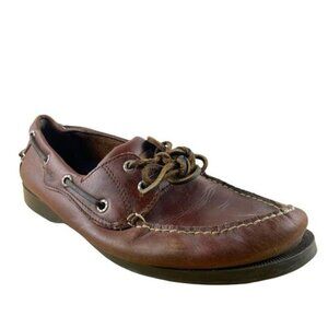 Dockers Castaway Brown Raisin Men’s Leather Loafers Boat Shoes 090-1449 US 8.5